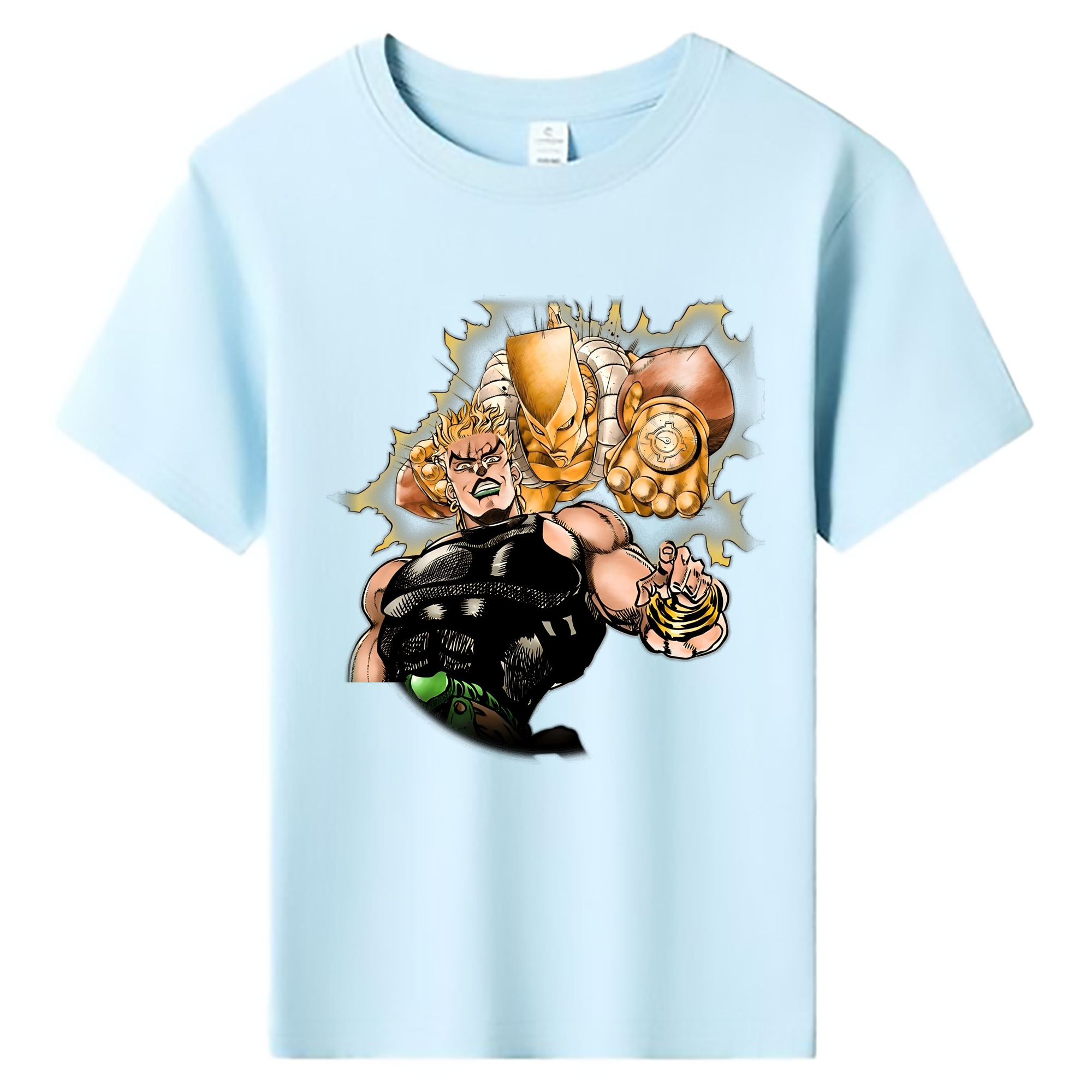 （画像用） ジョジョの奇妙な冒険 ディオ?ブランドー JoJo's Bizarre Adventure Dio Brando 綿100％キッズTシャツ（フロントプリント）